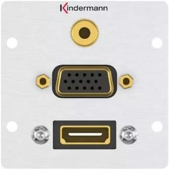 Régua de tomadas HDMI + VGA + 3,5 mm Kindermann 7444000586