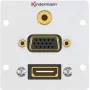 Régua de tomadas HDMI + VGA + 3,5 mm Kindermann 7444000586
