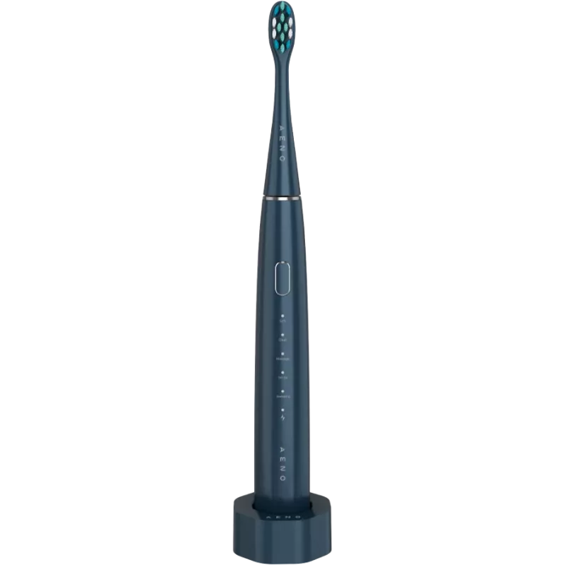 Escova de dentes sem fios, azul-marinho, 3 cabeças de escova, 1400mAh, funções: suave, limpeza, massagem, branco, esfregar