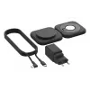 Estação de carregamento sem fios 2 em 1 Belkin BOOSTCHARGE PRO QI2 WIZ026VFBK — carregamento rápido sem fios para smartphone e auscultadores