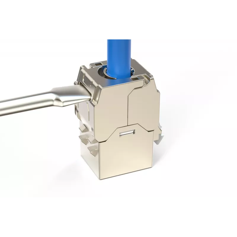 Módulo Keystone compacto Digitus CAT 6A blindado montagem sem ferramentas conector 8 unid.