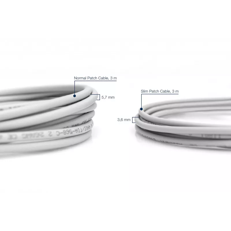 Cabo de rede Digitus CAT 6 U/FTP patch cable fino RJ-45 Cat6 1m cinzento