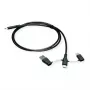 Cabo USB 2.0 ROLINE Type-C macho/macho com adaptadores de bloqueio de dados A e C - cabo - digital/dados