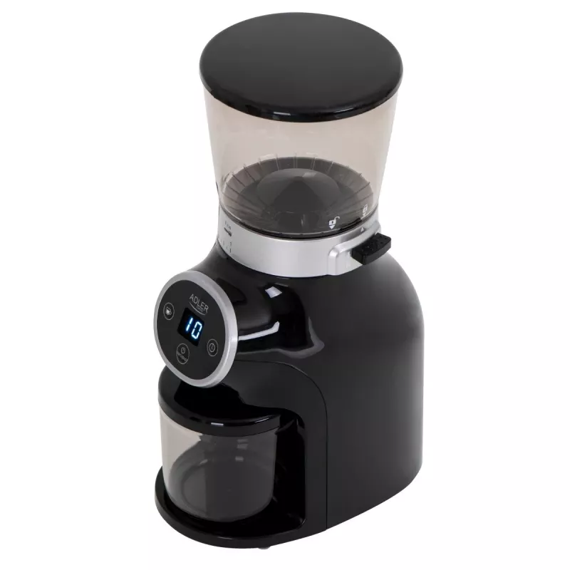 Moinho de café profissional, mós de aço, 31 definições de moagem, Café 90g/m, Adler, AD4450, 300, preto