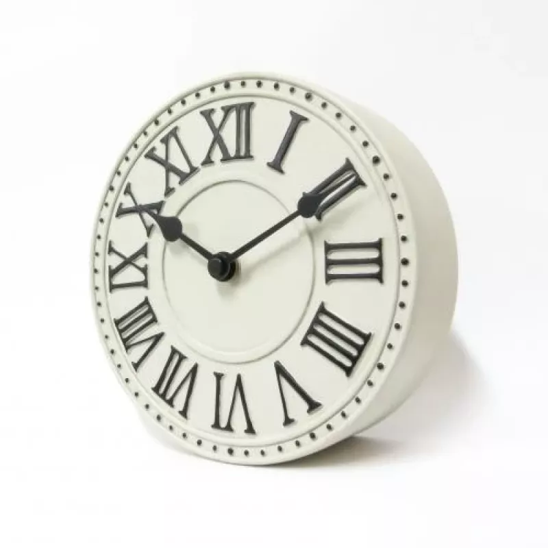 Relógio de parede NeXtime 5187wi London Table, Ø16 cm, branco/preto+B32