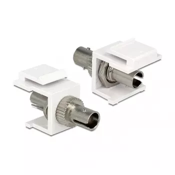 Delock 86348 módulo Keystone adaptador ST Simplex, branco