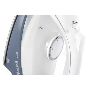 Ferro de engomar a vapor Gorenje SIK2600WB, 2600 W, capacidade do depósito de água 450 ml, vapor contínuo 45 g/min, desligação automática, Azul/Preto | Gorenje