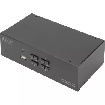 Switch KVM Digitus DS-12883 4 Portas Dual Display 4K HDMI USB