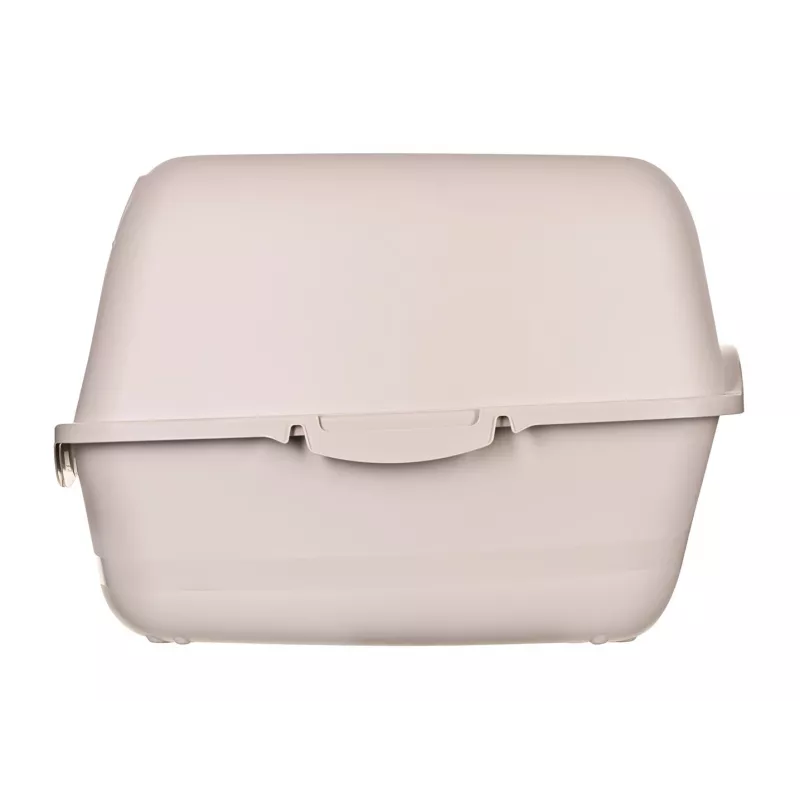 Caixa de areia para gatos DIAMENTIQ BAYA, plástico, portas reversíveis, 55,5×40×38,7 cm, bege