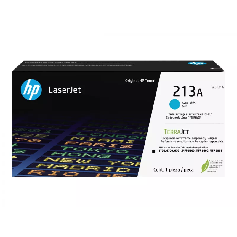 Toner HP 213A W2131A até 3000 páginas ciano