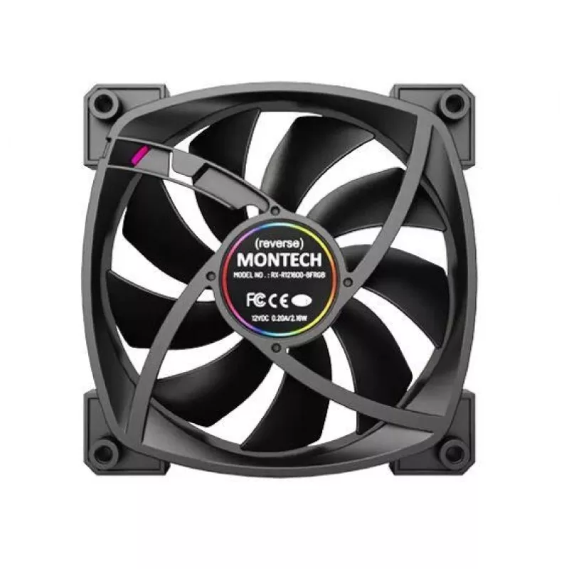 Ventoinha para caixa de computador Montech RX120 PWM 12 cm preto 3 unid.