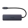 Hub USB UNITEK uHUB Q4 Type-C 5000 Mbit/s cinzento