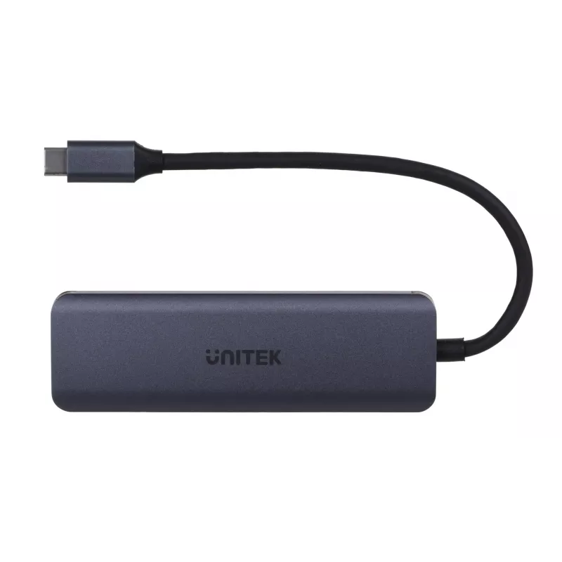 Hub USB UNITEK uHUB Q4 Type-C 5000 Mbit/s cinzento