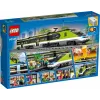 LEGO 60337 City Comboio de passageiros expresso Conjunto brinquedo telecomandado presente para crianças rapazes e raparigas com faróis funcionais 2 vagões e 24 peças de via