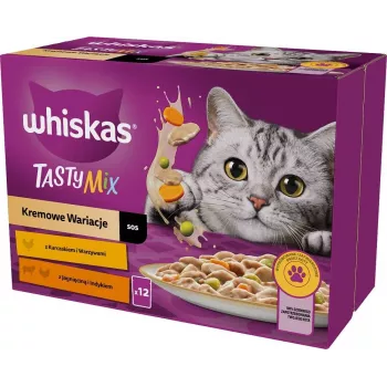 WHISKAS mistura deliciosa – comida húmida para gatos – 12x85g