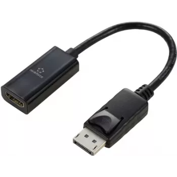 Conversor DisplayPort Renkforce RF-5596324 [1x ficha DisplayPort – 1x conector fêmea HDMI] preto DisplayPort 1.2 23 cm (RF-5596324)