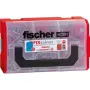 Fischer FIXtainer -DUOPOWER curto / longo - buchas - cinzento-claro / vermelho - 210 peças