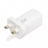 iBOX C-65 branco, carregador universal GaN 65W ficha UK
