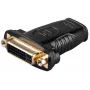 Adaptador Wentronic Goobay HDMI™ / DVI-I, conector fêmea HDMI standard (tipo A), Preto - conector fêmea HDMI™ de 19 pinos > conector fêmea DVI (24+5) (68690)