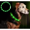 Coleira LED Anicoll verde para cães e gatos modelo iluminação recarregável