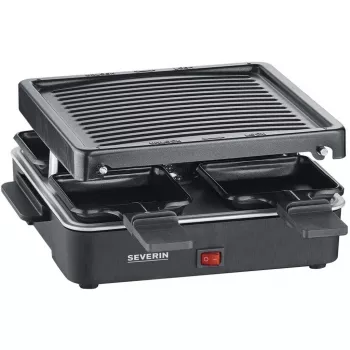 Grelhador de raclette mini Severin 4 pequenas frigideiras antiaderentes 600 W