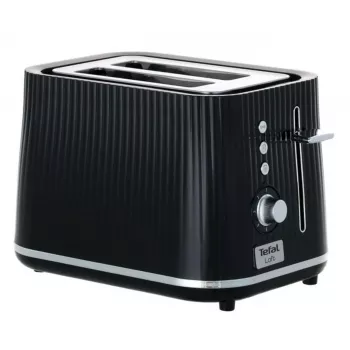 Torradeira Tefal Loft 2S TT761838 — 2 fatias, 7 níveis de tostagem, descongelar/aquecer, gaveta de migalhas removível, preta