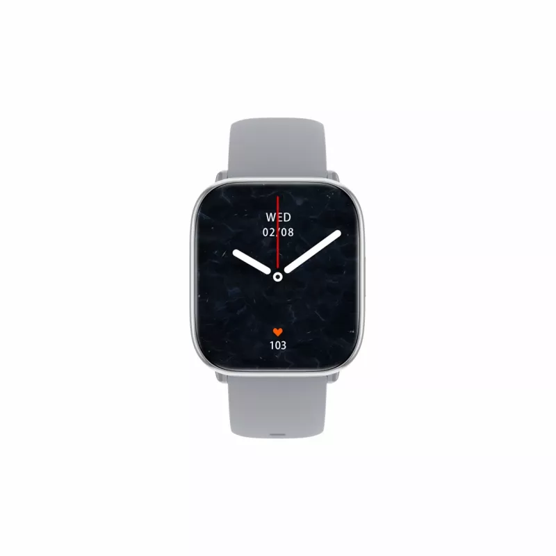 myPhone Watch Pastel smartwatch, AMOLED de 4,45 cm (1,75 polegadas), 390 x 450 píxeis, Bluetooth 5.3, resistente à água, cinzento prateado