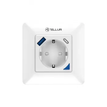 Tomada de parede inteligente WiFi Tellur TLL331531 – 3600 W 16 A, controlo remoto por WiFi