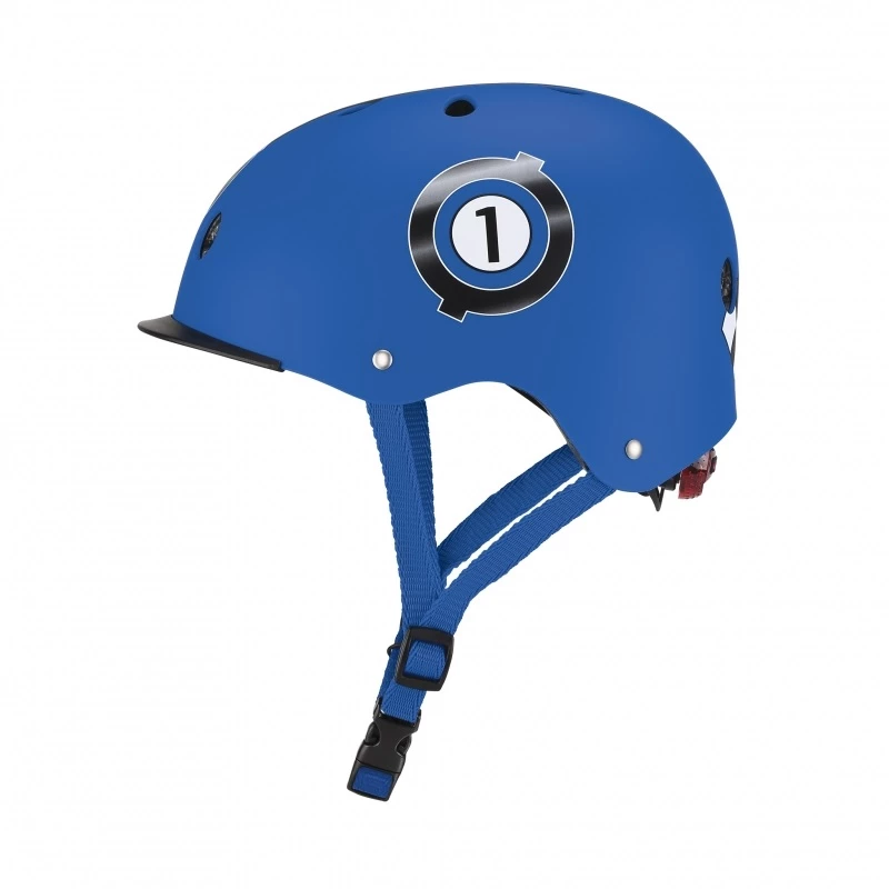 Globber | Azul-escuro | Capacete Elite Lights Racing, XS/S (48-53 cm) | 507-300