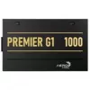 Fonte de alimentação Aerocool Premier G1 80 PLUS Gold, PCIe 5.1, ATX 3.1 - 1000 Watt, preta