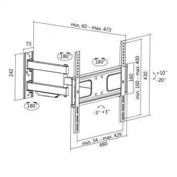 Suporte de TV LogiLink BP0014