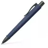 Esferográfica a.w. faber-castell 241189 — clip-on retrátil, tinta azul, ponta extra larga, corpo azul-marinho, 1 unid.