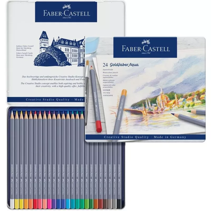 Lápis de cor Faber-Castell Goldfaber Aqua 24 unidades