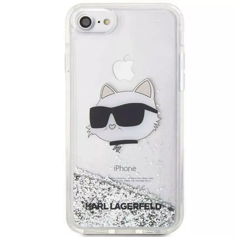 Karl Lagerfeld | Capa original IPHONE SE 2022/SE 2020/7/8 Karl Lagerfeld capa rígida brilhante Choupette Head (KLHCI8LNCHCS)