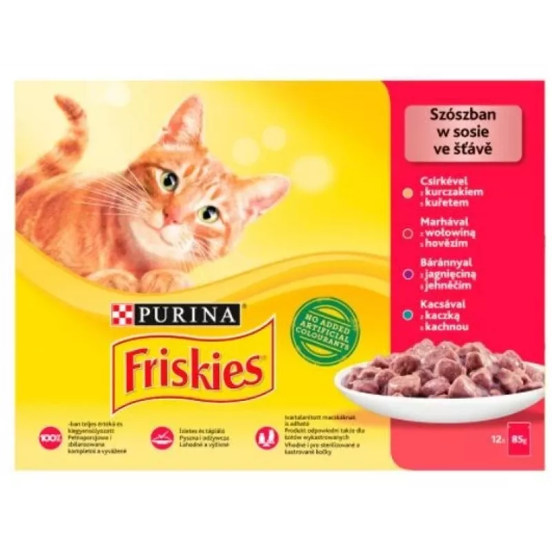 Friskies Mix carne - comida húmida para gatos - 12 x 85 g
