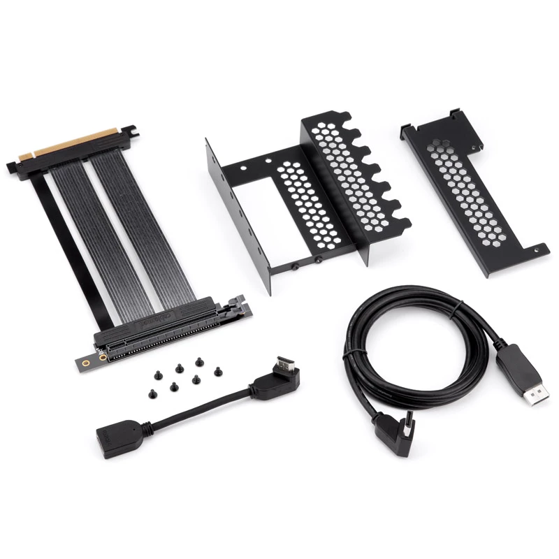 CableMod suporte PCI-e vertical, edição PCI-e 4.0, HDMI + DisplayPort, preto