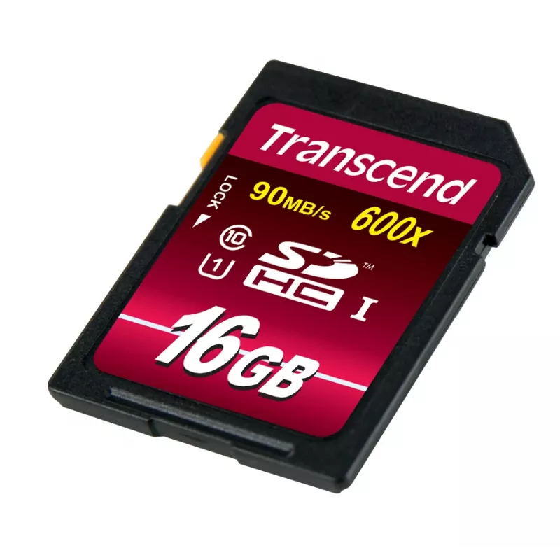 Cartão de memória flash Transcend 16GB SDHC Classe 10 UHS-I 600x TS16GSDHC10U1