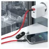 Cabo USB RealPower MagneticCharge3 1m USB A preto azul vermelho