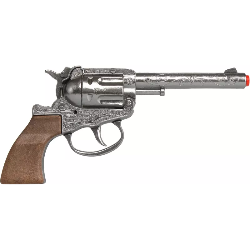 Revólver cowboy de brinquedo em metal Gonher 8 tiros modelo 239842