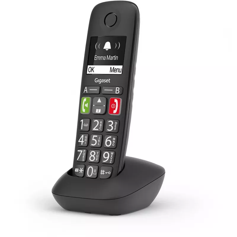 Gigaset Hearing Aid.DECT E290HX telefone sem fios adicional, preto