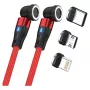 Cabo USB RealPower MagneticCharge2 1 m Vermelho Carregamento rápido Transferência de dados