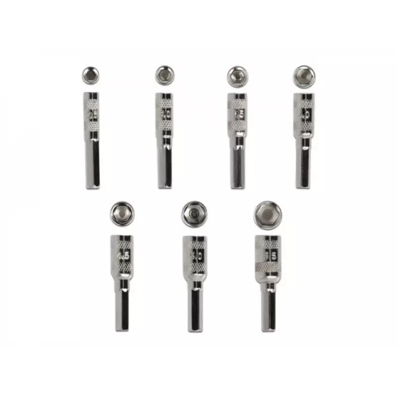 Conjunto de chaves de fendas DeLOCK 90551 8 peças sextavado exterior fenda oca 2,5 - 5,5 mm