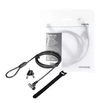 Cabo de segurança LogiLink NBS012 preto prateado