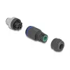 Conector DeLOCK M12 codificação A 4 pinos macho ligação por parafuso 60533