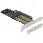 DeLOCK - Controlador de memória - mSATA, M.2 - M.2 Card / mSATA Low-Profile - SATA 6Gb/s, PCIe 4,0 x16 (90486)