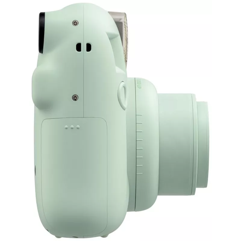 Máquina fotográfica instantânea Fujifilm Instax Mini 12 verde — imagem 86x54 mm, filme 62x46 mm, distância focal equiv. 60 mm