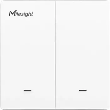 Interruptor de parede Milesight WS502-868M-3W-W11-EU LoRaWAN 3 fios 2 botões para controlo de luz