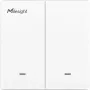 Interruptor de parede Milesight WS502-868M-3W-W11-EU LoRaWAN 3 fios 2 botões para controlo de luz