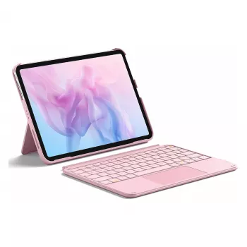 Capa com teclado Inateck KB04122 Ace Touch para iPad 11 / iPad Air 4/5, QWERTZ, rosa