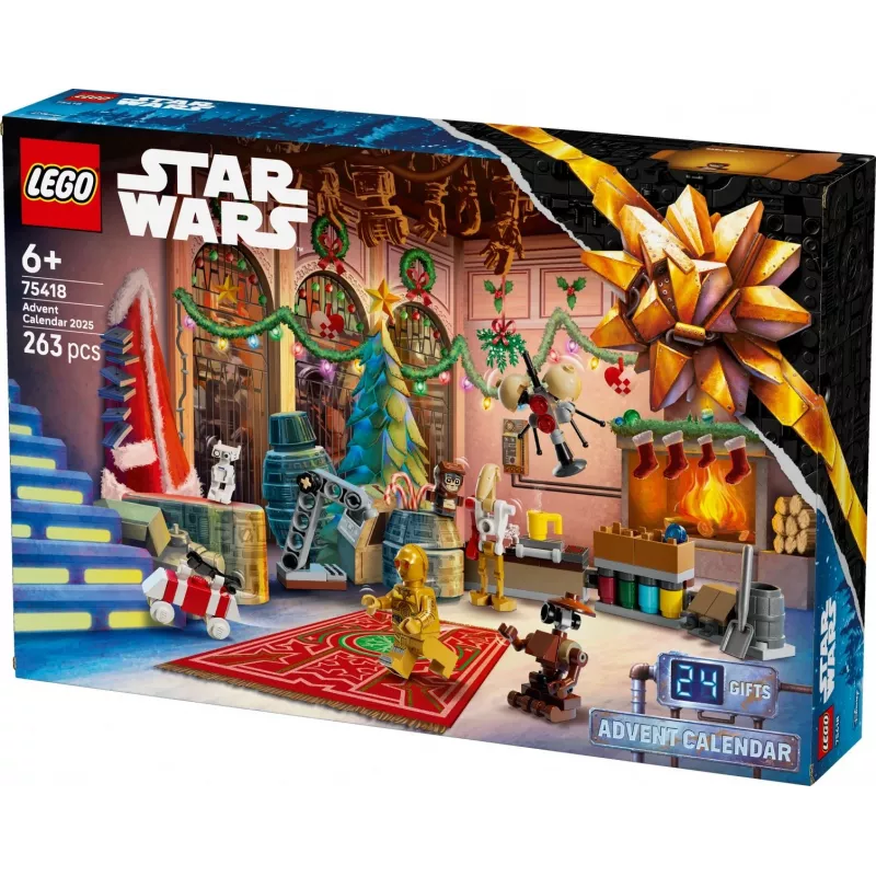 Calendário do Advento LEGO Star Wars 2025 — conjunto 75418, minifiguras e modelos de construção sazonais